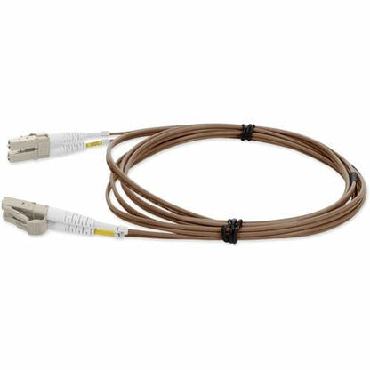 Câble de raccordement fibre optique PVC duplex OM1 marron LC (mâle) vers LC (mâle) AddOn 1 m