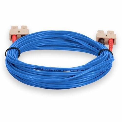 Câble de raccordement fibre optique PVC duplex OM1 bleu AddOn 10 m SC (mâle) vers SC (mâle)