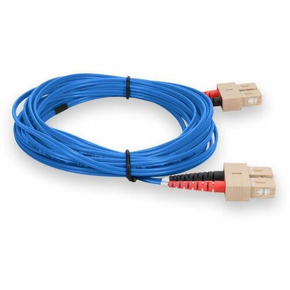 Câble de raccordement fibre optique PVC duplex OM1 bleu AddOn 10 m SC (mâle) vers SC (mâle)