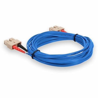 Câble de raccordement fibre optique PVC duplex OM1 bleu AddOn 10 m SC (mâle) vers SC (mâle)