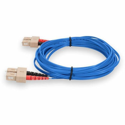 Câble de raccordement fibre optique PVC duplex OM1 bleu AddOn 10 m SC (mâle) vers SC (mâle)