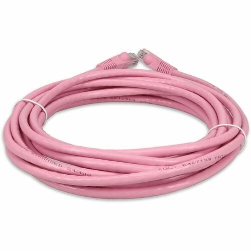 Câble de raccordement RJ-45 (mâle) vers RJ-45 (mâle) Cat6 UTP PVC rose AddOn 34 pieds - 3