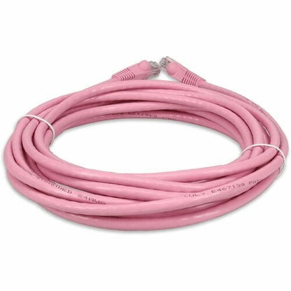 Câble de raccordement RJ-45 (mâle) vers RJ-45 (mâle) Cat6 UTP PVC rose AddOn 34 pieds - 3