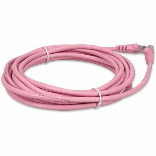 Câble de raccordement RJ-45 (mâle) vers RJ-45 (mâle) Cat6 UTP PVC rose AddOn 34 pieds - 3