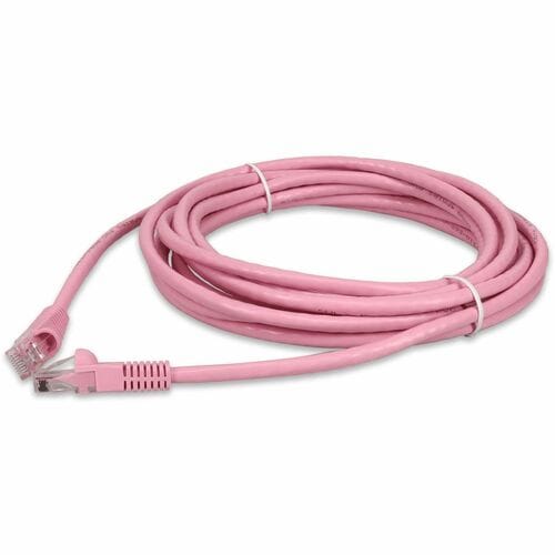 Câble de raccordement RJ-45 (mâle) vers RJ-45 (mâle) Cat6 UTP PVC rose AddOn 34 pieds - 3