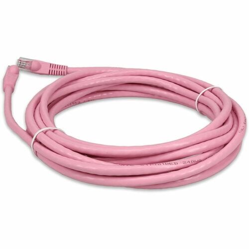 Câble de raccordement RJ-45 (mâle) vers RJ-45 (mâle) Cat6 UTP PVC rose AddOn 34 pieds - 3