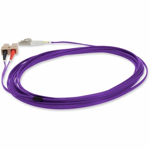 Câble de raccordement fibre optique PVC duplex OM1 violet AddOn 10 m SC (mâle) vers LC (mâle)