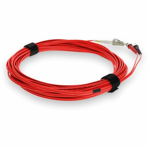 AddOn 5m LC (Male) to ST (Male) Red OM3 Duplex Plenum-Rated Fiber Patch Cable -