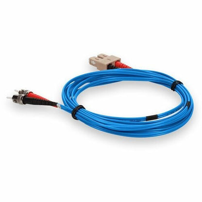 Câble de raccordement fibre optique PVC duplex OM1 bleu AddOn 2 m SC (mâle) vers ST (mâle)
