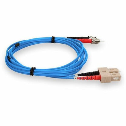 Câble de raccordement fibre optique PVC duplex OM1 bleu AddOn 3 m SC (mâle) vers ST (mâle)