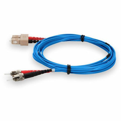 Câble de raccordement fibre optique PVC duplex OM1 bleu AddOn 3 m SC (mâle) vers ST (mâle)