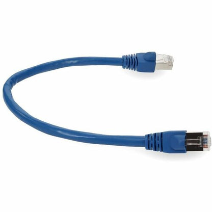 Câble de raccordement en cuivre PVC Cat6A STP bleu anti-accrocs RJ-45 (mâle) vers RJ-45 (mâle) AddOn 10 pieds