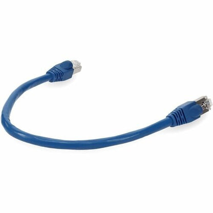 Câble de raccordement en cuivre PVC Cat6A STP bleu anti-accrocs RJ-45 (mâle) vers RJ-45 (mâle) AddOn 10 pieds