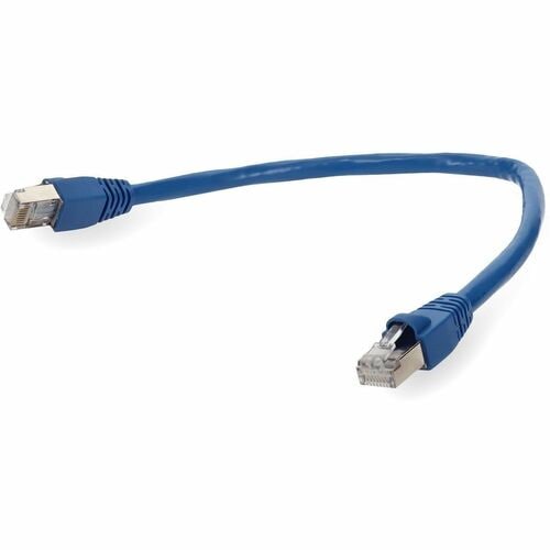 Câble de raccordement en cuivre PVC Cat6A STP bleu anti-accrocs RJ-45 (mâle) vers RJ-45 (mâle) AddOn 7 pieds