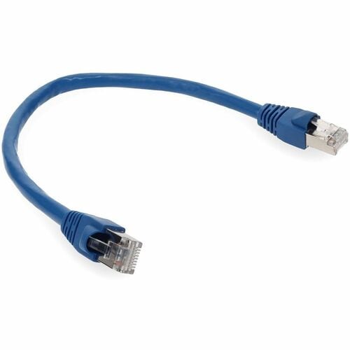 Câble de raccordement en cuivre PVC Cat6A STP bleu anti-accrocs RJ-45 (mâle) vers RJ-45 (mâle) AddOn 7 pieds