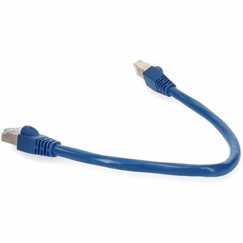 Câble de raccordement en cuivre PVC Cat6A STP bleu anti-accrocs RJ-45 (mâle) vers RJ-45 (mâle) AddOn 7 pieds