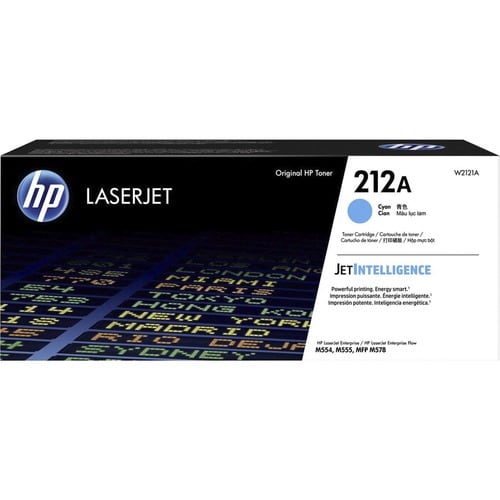 Cartucho de tóner láser HP 212A original de rendimiento estándar - Cian