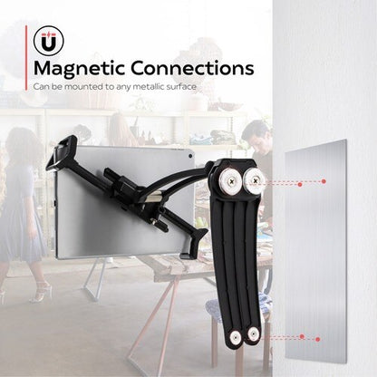 Soporte de tableta Multi-Flex de seguridad 2 en 1 de CTA Digital y soporte de pared magnético para