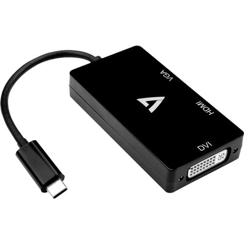 V7 USB-C mâle vers VGA femelle, DVI femelle, HDMI 1.4 femelle HDMI : 9 Gbit/s 4K UHD - 1 x USB 3.2
