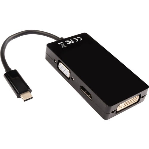 V7 USB-C mâle vers VGA femelle, DVI femelle, HDMI 1.4 femelle HDMI : 9 Gbit/s 4K UHD - 1 x USB 3.2