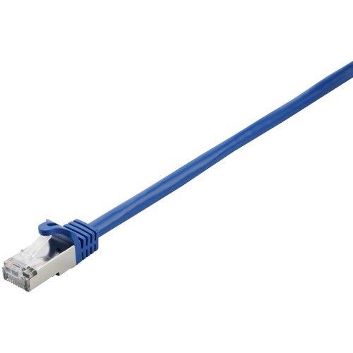 Câble V7 bleu Cat7 blindé et déjoué (SFTP) RJ45 mâle vers RJ45 mâle 5 m