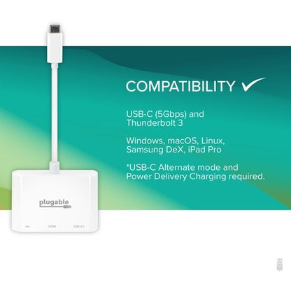 Adaptateur multiport USB C vers HDMI enfichable