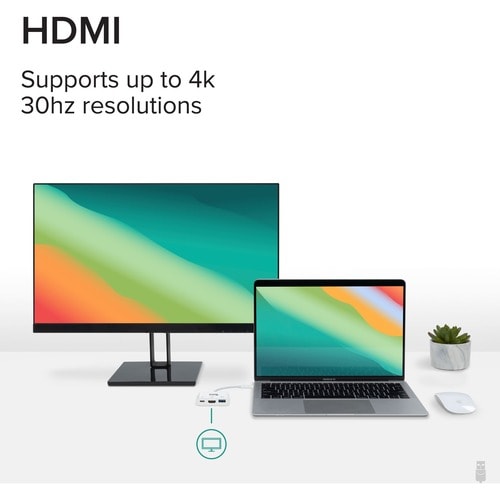 Adaptateur multiport USB C vers HDMI enfichable