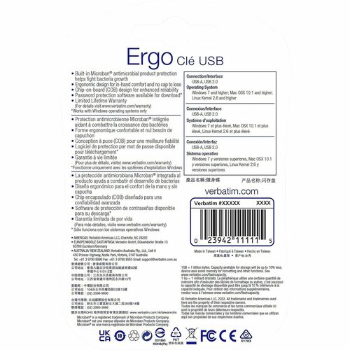 32GB ERGO USB FLASH DRIVE BLACK MULTI 4