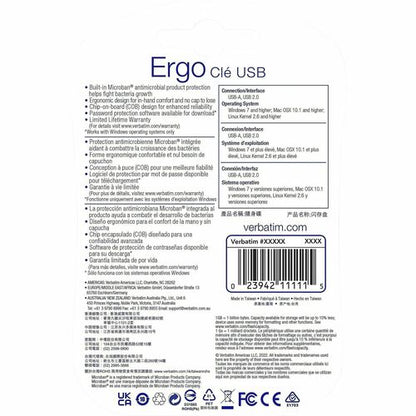 32GB ERGO USB FLASH DRIVE BLACK MULTI 4