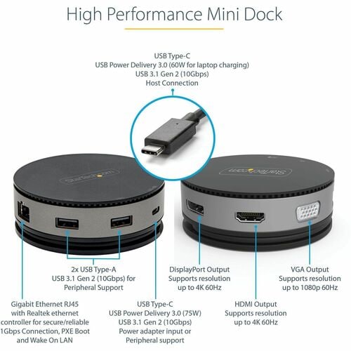Adaptateur multiport USB-C StarTech.com - Type USB