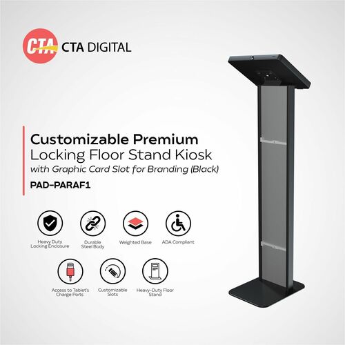 Quiosco de suelo con cerradura premium personalizable digital CTA con ranura para tarjeta gráfica