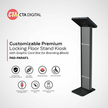 Quiosco de suelo con cerradura premium personalizable digital CTA con ranura para tarjeta gráfica
