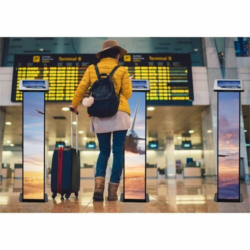 Quiosco de suelo con cerradura premium personalizable digital CTA con ranura para tarjeta gráfica