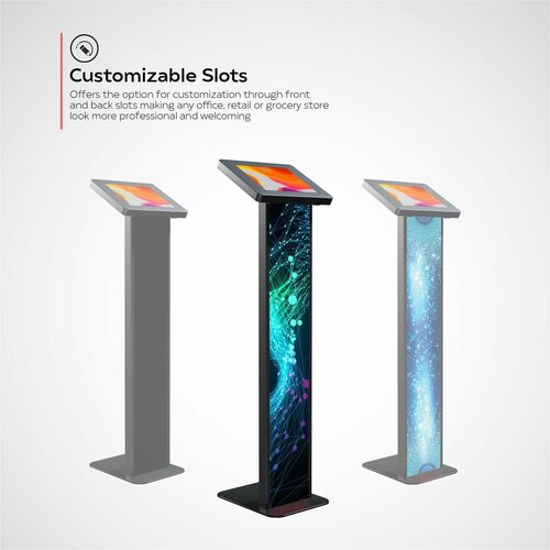 Quiosco de suelo con cerradura premium personalizable digital CTA con ranura para tarjeta gráfica