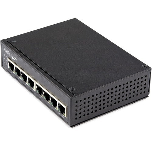 CONMUTADOR POE+ INDUSTRIAL GIGABIT DE 8 PUERTOS Y 30 W