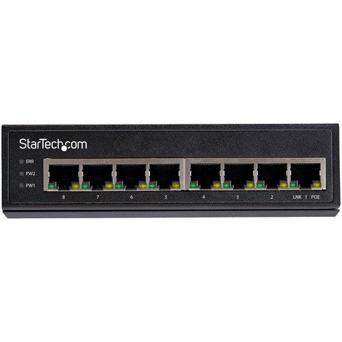 CONMUTADOR POE+ INDUSTRIAL GIGABIT DE 8 PUERTOS Y 30 W