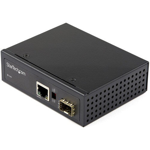 StarTech.com Industrial Fiber to Ethernet Media Converter - 1Gbps SFP to RJ45/CAT6