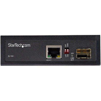 StarTech.com Industrial Fiber to Ethernet Media Converter - 1Gbps SFP to RJ45/CAT6