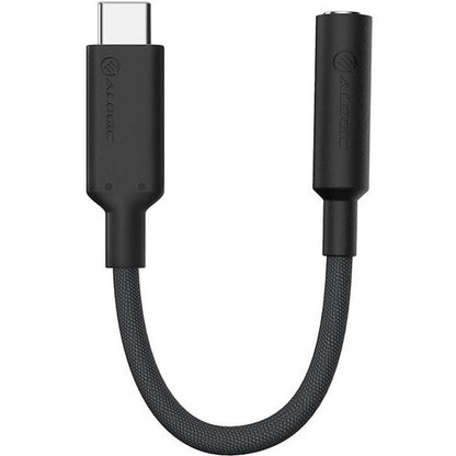 Adaptador de audio USB-C a 3,5 mm ALOGIC Elements PRO de 10 cm - Negro - Miniteléfono/