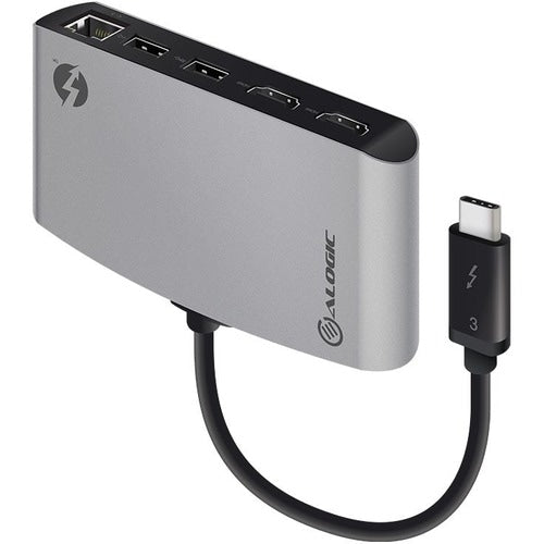Estación de acoplamiento portátil ALOGIC ThunderBolt 3 Dual HDMI con 4K - Gris espacial - 2