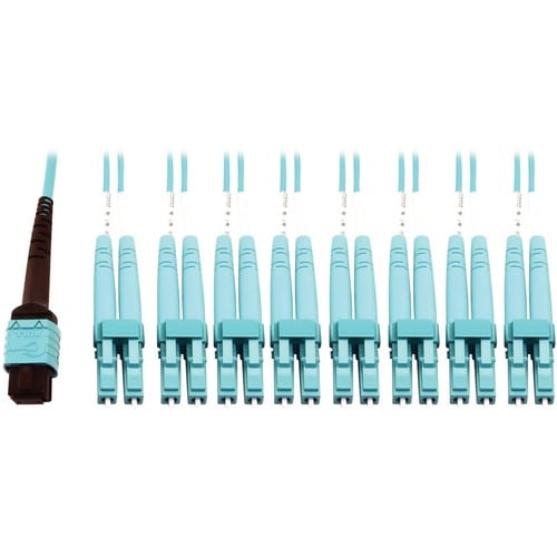 Tripp Lite by Eaton N846D-03M-24CAQ 400G Multimode 50/125 OM4 Fiber Optic Cable,