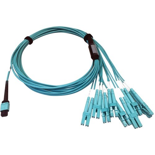 Tripp Lite by Eaton N846D-03M-24CAQ 400G Multimode 50/125 OM4 Fiber Optic Cable,