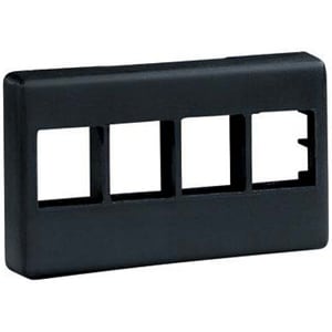 Placa frontal para muebles Panduit NetKey de 4 enchufes - MOQ (cantidad mínima de pedido) 10 MOV (cantidad mínima de pedido)