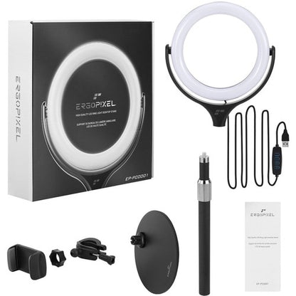 Ergopixel Desktop Tripod Stand With LED Ring Light