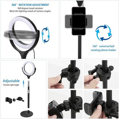 Ergopixel Desktop Tripod Stand With LED Ring Light