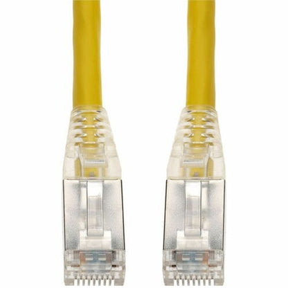 Câble Ethernet blindé en PVC jaune AddOn de 3 m (10 pi) CAT 6, anti-accroc, gaine à bulles RJ