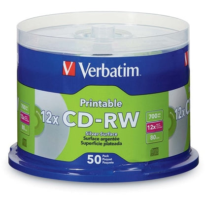 CD-RW Verbatim 700 Mo 12X DataLifePlus Silver imprimable à jet d'encre