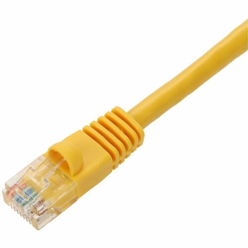 AddOn 14ft Yellow CAT 6A PVC Ethernet Cable Snagless Bubble Boot RJ-45 M/M - 14