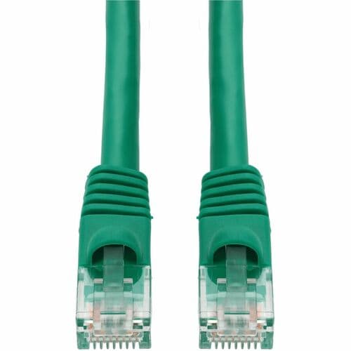 Cable Ethernet de PVC CAT 6A verde de 2,13 m (7 pies) con funda de burbuja sin enganches RJ-45 M/M - C