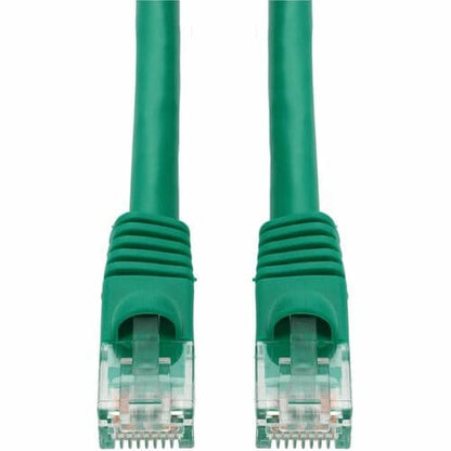 Cable Ethernet de PVC CAT 6A verde de 2,13 m (7 pies) con funda de burbuja sin enganches RJ-45 M/M - C
